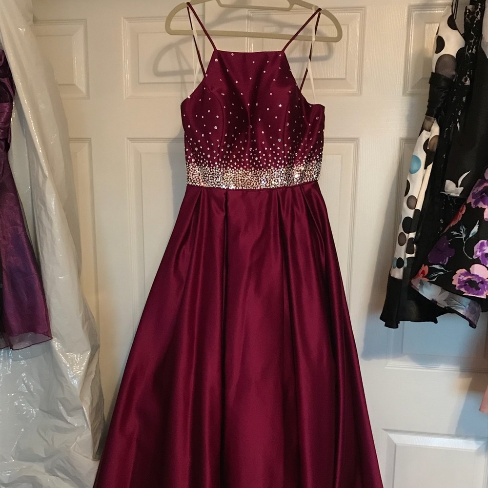 Homecoming/prom/ formal fuchsia dress
